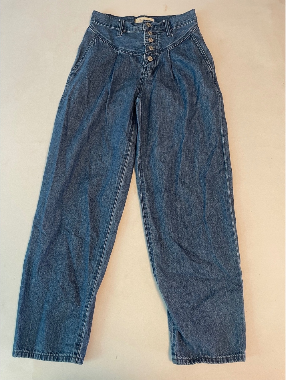Madewell High-Waisted Button-Fly Blue Denim Jeans Size 24